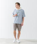 【Blue Standard/ブルースタンダード】スラブコットン アニマルプリント Tパーカーzo