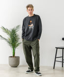 【BLUE STANDARD/ブルースタンダード】パフィースウェット 部分刺繍クルーネック トレーナー ストレッチ 春服 ❘ジーンズメイト公式オンラインショップ