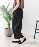 【C-FORTPOINT/フォートポイント】【ウエストゴム仕様でリラックス感抜群】カット楊柳素材 ワイドパンツ 通気性 涼感 イージーパンツ サマーパンツ ルームウェア リラクシー 体型カバー