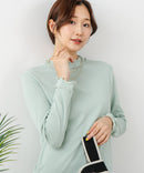 【C-FORT POINT/フォートポイント】ハイネック メロウ配色 プルオーバートップス