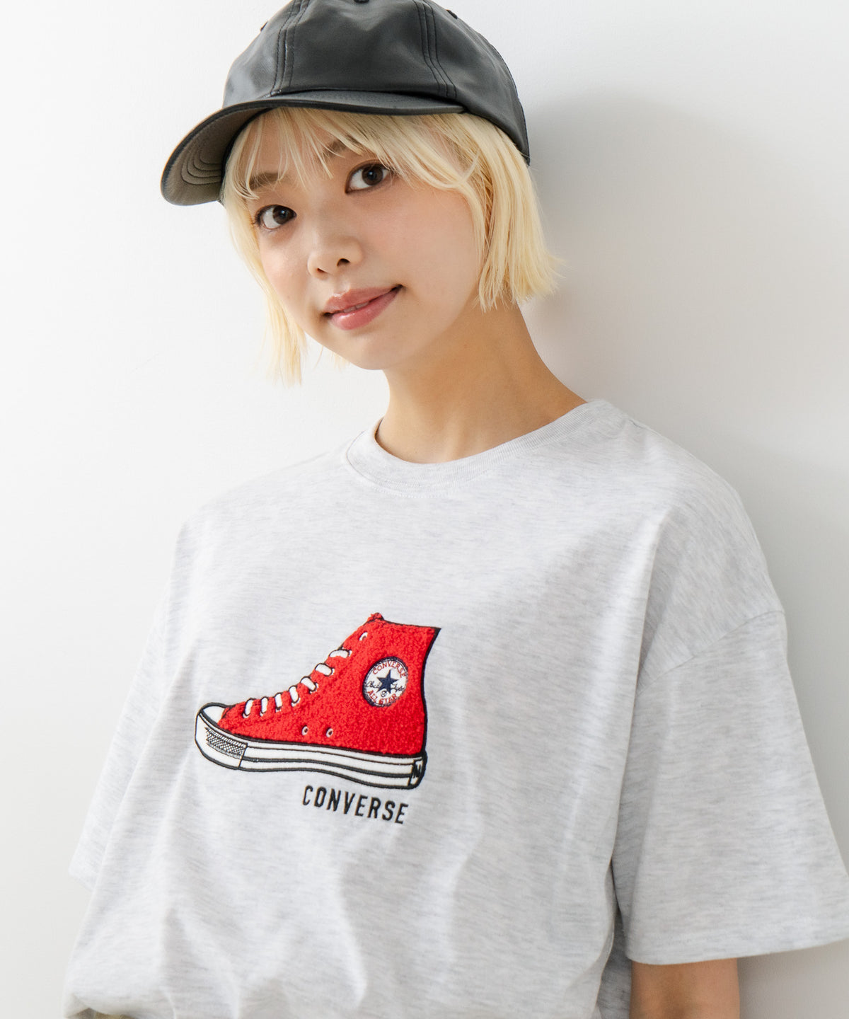 CONVERSE/コンバース】シューズサガラ刺繍Tシャツ
