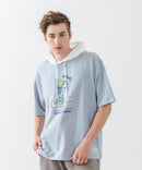 【Blue Standard/ブルースタンダード】スラブコットン アニマルプリント Tパーカーzo