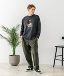 【BLUE STANDARD/ブルースタンダード】パフィースウェット 部分刺繍クルーネック トレーナー ストレッチ 春服 ❘ジーンズメイト公式オンラインショップ