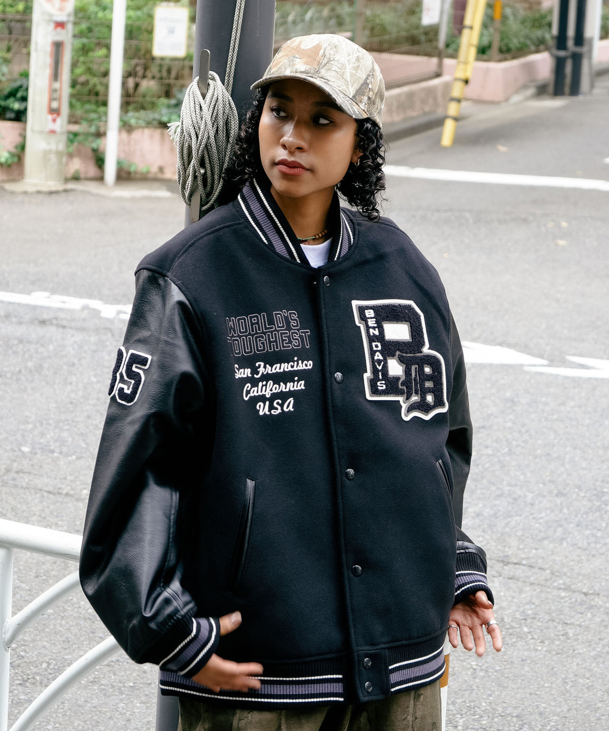 BEN DAVIS/ベンデイビス】フェイクメルトンスタジャン アワード