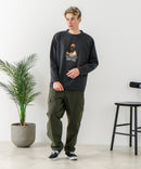 【BLUE STANDARD/ブルースタンダード】パフィースウェット 部分刺繍クルーネック トレーナー ストレッチ 春服 ❘ジーンズメイト公式オンラインショップ