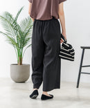 【C-FORTPOINT/フォートポイント】【ウエストゴム仕様でリラックス感抜群】カット楊柳素材 ワイドパンツ 通気性 涼感 イージーパンツ サマーパンツ ルームウェア リラクシー 体型カバー