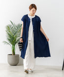 【C-FORT POINT/フォートポイント】すっきり見え インド綿 無地シャツワンピース さらっと軽やか リゾート Aライン フレア ナチュラル 旅行 コットン100%