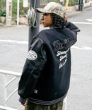 【BEN DAVIS/ベンデイビス】フェイクメルトンスタジャン アワードジャケット 中綿 防寒