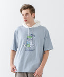 【Blue Standard/ブルースタンダード】スラブコットン アニマルプリント Tパーカーzo