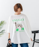 【C-FORT POINT/フォートポイント】ゆったり抜け感 DOGプリント スーパーBIGシルエットＴ ダルメシアンフォト 蛍光ロゴ オーバーサイズ ストリート 韓国ファッション ❘ジーンズメイト公式オンラインショップ