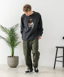 【BLUE STANDARD/ブルースタンダード】パフィースウェット 部分刺繍クルーネック トレーナー ストレッチ 春服 ❘ジーンズメイト公式オンラインショップ