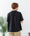 【C-FORTPOINT/フォートポイント】【涼やかな綿素材】総柄刺繍ブラウス コットン100% シャツ プルオーバー 涼しい 体型カバー ナチュラル ❘ジーンズメイト公式オンラインショップ