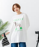 【C-FORT POINT/フォートポイント】ゆったり抜け感 DOGプリント スーパーBIGシルエットＴ ダルメシアンフォト 蛍光ロゴ オーバーサイズ ストリート 韓国ファッション ❘ジーンズメイト公式オンラインショップ