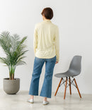 【C-FORT POINT/フォートポイント】シアー 切り替え ハイネック プルオーバー