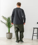 【BLUE STANDARD/ブルースタンダード】パフィースウェット 部分刺繍クルーネック トレーナー ストレッチ 春服 ❘ジーンズメイト公式オンラインショップ