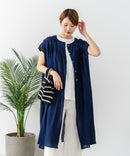 【C-FORT POINT/フォートポイント】すっきり見え インド綿 無地シャツワンピース さらっと軽やか リゾート Aライン フレア ナチュラル 旅行 コットン100%