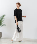 【C-FORTPOINT/フォートポイント】【ストレッチ性抜群の冷感素材を使用】後ろタック入り 5分袖Tシャツ 立体感 美シルエット ラウンドヘム 接触冷感 涼しい 体形カバー