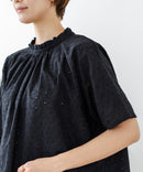 【C-FORTPOINT/フォートポイント】【涼やかな綿素材】総柄刺繍ブラウス コットン100% シャツ プルオーバー 涼しい 体型カバー ナチュラル ❘ジーンズメイト公式オンラインショップ