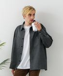 【BLUE STANDARD/ブルースタンダード】ストレッチニット ツイルシャツジャケット ウールタッチ