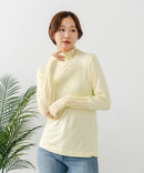 【C-FORT POINT/フォートポイント】シアー 切り替え ハイネック プルオーバー