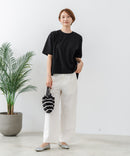 【C-FORTPOINT/フォートポイント】【ストレッチ性抜群の冷感素材を使用】後ろタック入り 5分袖Tシャツ 立体感 美シルエット ラウンドヘム 接触冷感 涼しい 体形カバー