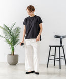 【C-FORTPOINT/フォートポイント】【上品なモックネックデザイン 接触冷感機能付き】 モックネックフレンチスリーブTシャツ プチハイネック ボトルネック ひんやり涼しい 華奢見え