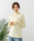 【C-FORT POINT/フォートポイント】シアー 切り替え ハイネック プルオーバー