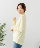 【C-FORT POINT/フォートポイント】シアー 切り替え ハイネック プルオーバー