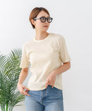 【C-FORTPOINT/フォートポイント】【細見え スタイルアップ効果】細ボーダー ジャガードリブTシャツ 着痩せ きれいめ オフィス 通勤 大人カジュアル フレンチシック