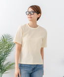 【C-FORTPOINT/フォートポイント】【細見え スタイルアップ効果】細ボーダー ジャガードリブTシャツ 着痩せ きれいめ オフィス 通勤 大人カジュアル フレンチシック