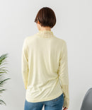 【C-FORT POINT/フォートポイント】シアー 切り替え ハイネック プルオーバー