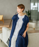 【C-FORT POINT/フォートポイント】すっきり見え インド綿 無地シャツワンピース さらっと軽やか リゾート Aライン フレア ナチュラル 旅行 コットン100%