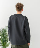 【BLUE STANDARD/ブルースタンダード】パフィースウェット 部分刺繍クルーネック トレーナー ストレッチ 春服 ❘ジーンズメイト公式オンラインショップ