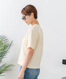 【C-FORTPOINT/フォートポイント】【細見え スタイルアップ効果】細ボーダー ジャガードリブTシャツ 着痩せ きれいめ オフィス 通勤 大人カジュアル フレンチシック