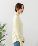 【C-FORT POINT/フォートポイント】シアー 切り替え ハイネック プルオーバー