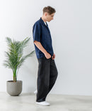 COOLMAXリネンミックス総柄シャツ【BLUE STANDARD/ブルースタンダード】