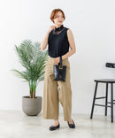 【C-FORTPOINT/フォートポイント】【上品なハイネックデザインが大人可愛い！】レース切り替えタンクトップ 首元カバー レイヤード 上品 華やか カジュアル フェミニン 通気性 ❘ジーンズメイト公式オンラインショップ