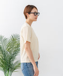 【C-FORTPOINT/フォートポイント】【細見え スタイルアップ効果】細ボーダー ジャガードリブTシャツ 着痩せ きれいめ オフィス 通勤 大人カジュアル フレンチシック