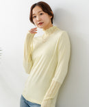 【C-FORT POINT/フォートポイント】シアー 切り替え ハイネック プルオーバー