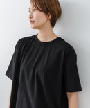 【C-FORTPOINT/フォートポイント】【ストレッチ性抜群の冷感素材を使用】後ろタック入り 5分袖Tシャツ 立体感 美シルエット ラウンドヘム 接触冷感 涼しい 体形カバー