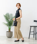 【C-FORTPOINT/フォートポイント】【上品なハイネックデザインが大人可愛い！】レース切り替えタンクトップ 首元カバー レイヤード 上品 華やか カジュアル フェミニン 通気性 ❘ジーンズメイト公式オンラインショップ
