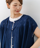 【C-FORT POINT/フォートポイント】すっきり見え インド綿 無地シャツワンピース さらっと軽やか リゾート Aライン フレア ナチュラル 旅行 コットン100%