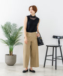 【C-FORTPOINT/フォートポイント】【上品なハイネックデザインが大人可愛い！】レース切り替えタンクトップ 首元カバー レイヤード 上品 華やか カジュアル フェミニン 通気性 ❘ジーンズメイト公式オンラインショップ