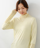 【C-FORT POINT/フォートポイント】シアー 切り替え ハイネック プルオーバー