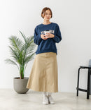 【DISCUS/ディスカス】カレッジロゴ 裏起毛スウェット 裾ラウンド