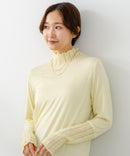 【C-FORT POINT/フォートポイント】シアー 切り替え ハイネック プルオーバー