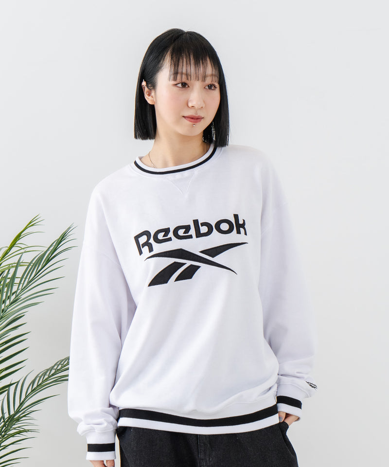 【Reebok/リーボック】裏毛 ロゴワッペン リブライン クルースウェット zo