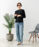 【C-FORT POINT/フォートポイント】ハイネック メロウ配色 プルオーバートップス