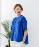 【C-FORTPOINT/フォートポイント】【ストレッチ性抜群の冷感素材を使用】後ろタック入り 5分袖Tシャツ 立体感 美シルエット ラウンドヘム 接触冷感 涼しい 体形カバー
