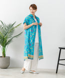 【C-FORT POINT/フォートポイント】さらっと軽やか インド綿 総柄シャツワンピース リゾート Aライン フレア 羽織り ナチュラル 軽やか 旅行 コットン100%